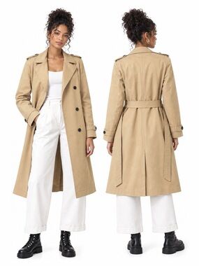 ALLSAINTS CHIARA TRENCH COAT IN LIGHT TAN SZ X-SMALL - BNWT